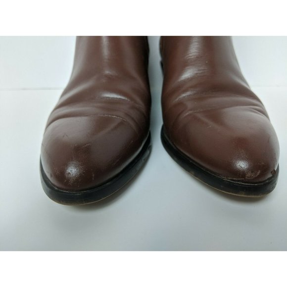 Womens J. Crew Chelsea‎ Ankle Boots Brown Leather 03002 6.5 - Picture 3 of 10